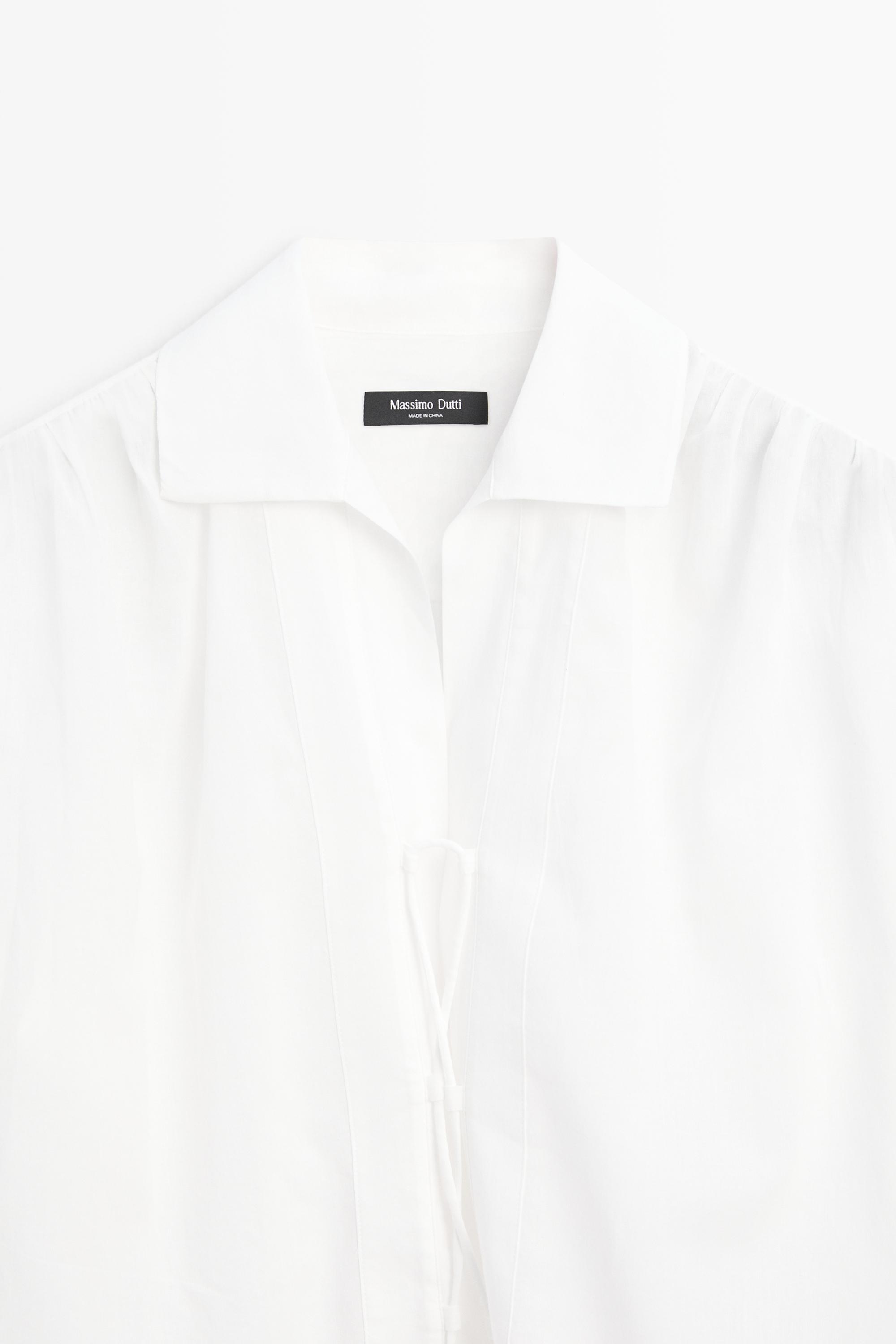 100% cotton shirt with fastening detail
